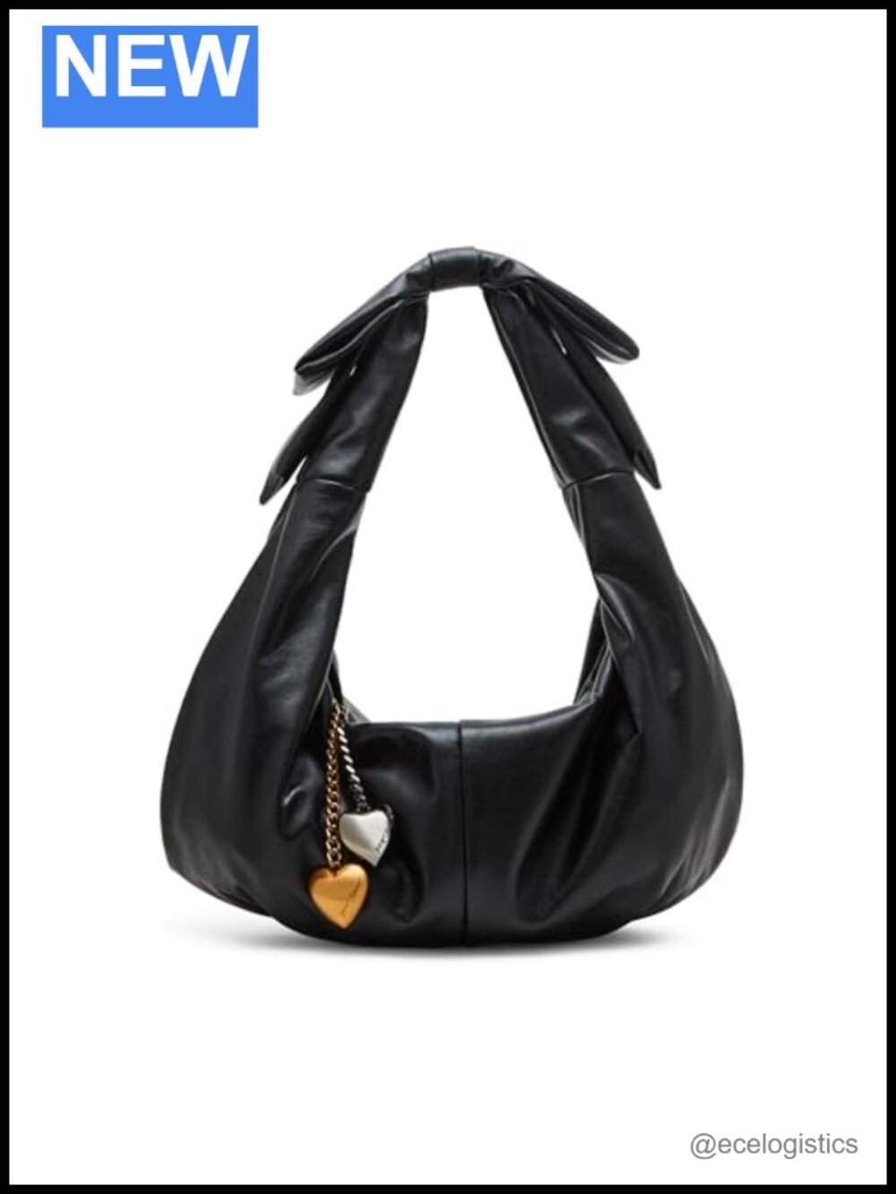 Vegan Leather Hobo Bag with Zipper Closure and Shoulder Strap